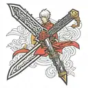 devil may Cry Yamato Sword tattoo design idea