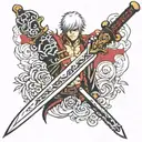 devil may Cry Yamato Sword tattoo design idea