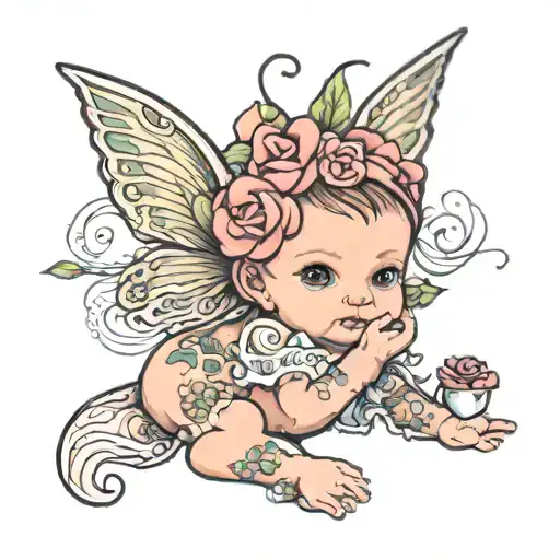 preemie baby girl tattoo design idea