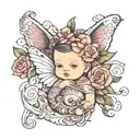 preemie baby girl tattoo design idea