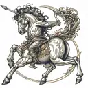 can you make a tattoo of a centaur with a bow and arrow shooting upwards tattoo design idea