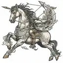 can you make a tattoo of a centaur with a bow and arrow shooting upwards tattoo design idea