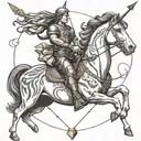 can you make a tattoo of a centaur with a bow and arrow shooting upwards tattoo design idea
