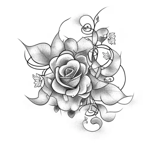 A video game controller with vines and flowers growing around it tattoo design idea