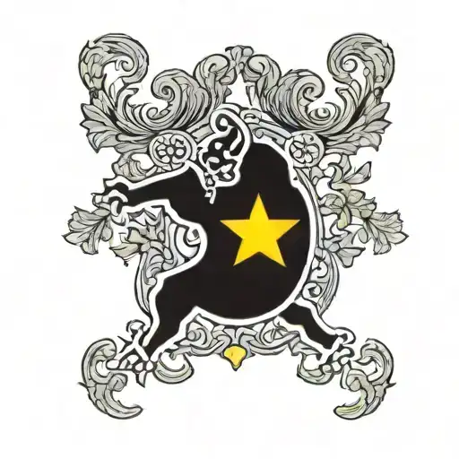 trinacria symbol on the Sicilian flag tattoo design idea