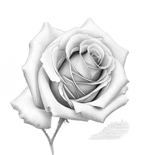 Mabel Louise Stella with rose going through tattoo design idea