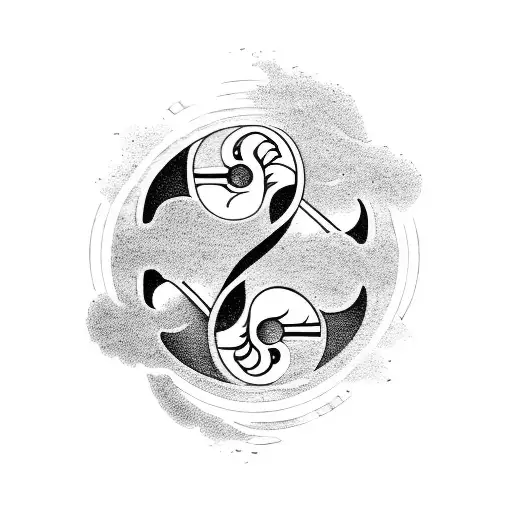 koi yin yang tattoo design idea