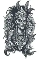 Black and white witch doctor  tattoo design idea