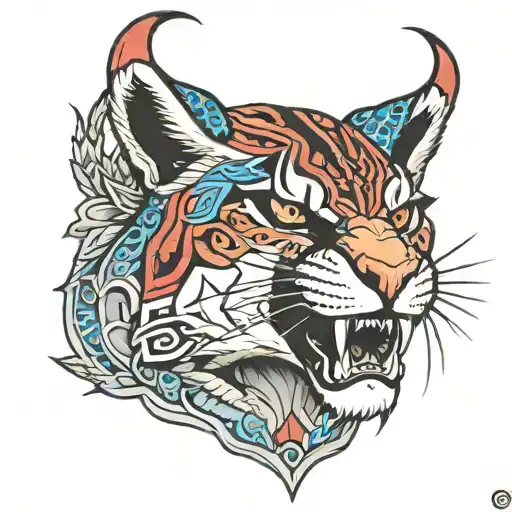 matan warrior cougar tattoo design idea