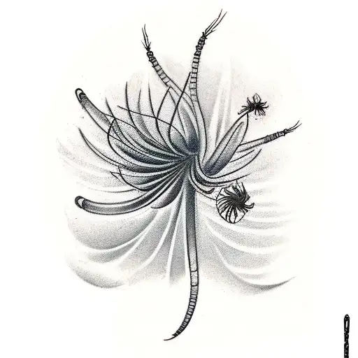 centipedes, red spider lily tattoo design idea