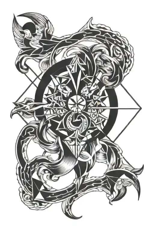 gemini zodiac sign tattoo design idea