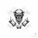 hercules crossroad tattoo design idea