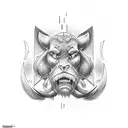 hercules crossroad tattoo design idea