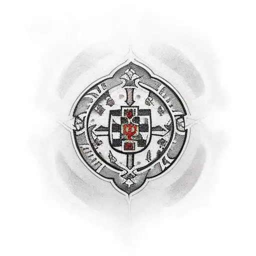 uniqe serbian orthodox tattoo for knee tattoo design idea