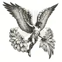 icarus falling tattoo design idea