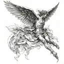icarus falling tattoo design idea