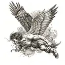 icarus falling tattoo design idea
