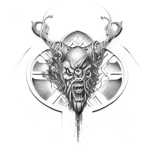 realistic biblical arm sleave tattoo design idea