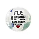 Globe with text around it: Fuck the world, it needs more love tattoo design idea