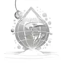 Globe with text around it: Fuck the world, it needs more love tattoo design idea