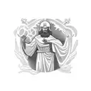 Biblical scene depicting forgiveness tattoo design idea