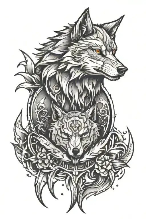 wolf the witcher wolf school tattoo design idea