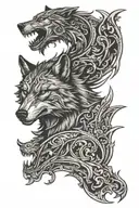 wolf the witcher wolf school tattoo design idea