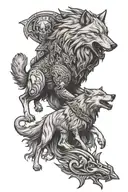 wolf the witcher wolf school tattoo design idea