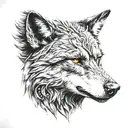 the witcher wolf head tattoo design idea