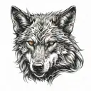the witcher wolf head tattoo design idea
