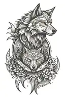 wolf the witcher wolf school tattoo design idea