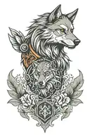 wolf the witcher wolf school tattoo design idea