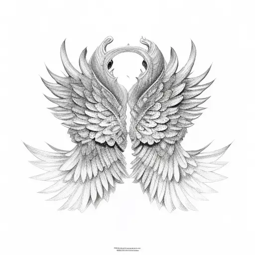 blessed with wings tattoo design idea