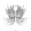blessed with wings tattoo design idea