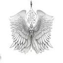 blessed with wings tattoo design idea