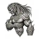 create a tribal shoulder and arm tatoo  tattoo design idea