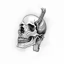 skull neck tattoo tattoo design idea