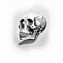 skull neck tattoo tattoo design idea