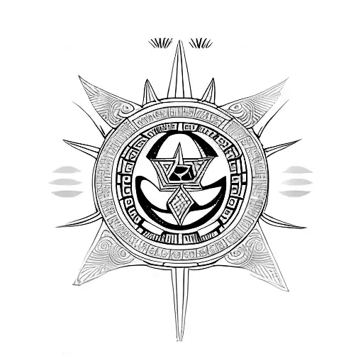 Mayan Star of life tattoo design idea