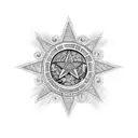 Mayan Star of life tattoo design idea