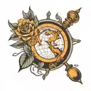 globe tattoo design idea