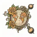 globe tattoo design idea