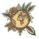 globe tattoo design idea