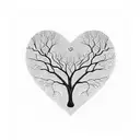 A heart-shaped tree with branches reaching out to form the word 'hug', symbolizing the love and support you give to your children tattoo design idea