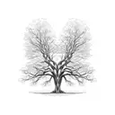 A heart-shaped tree with branches reaching out to form the word 'hug', symbolizing the love and support you give to your children tattoo design idea