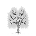 A heart-shaped tree with branches reaching out to form the word 'hug', symbolizing the love and support you give to your children tattoo design idea