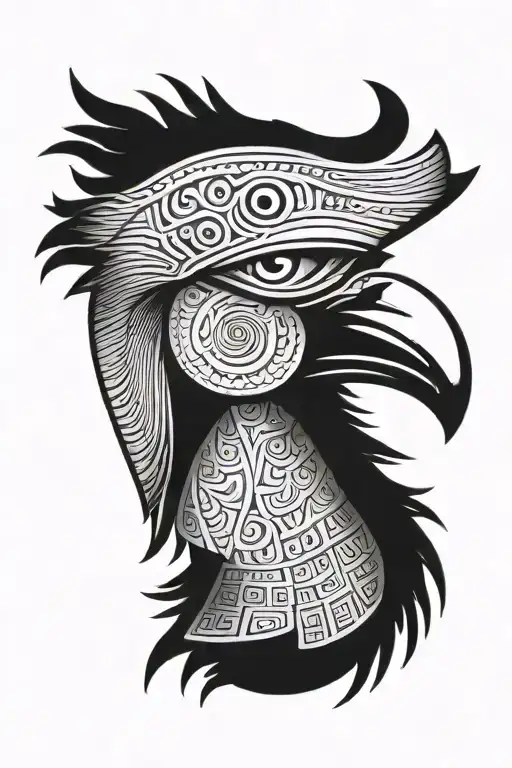 Horus face tattoo design idea