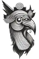 Horus face tattoo design idea