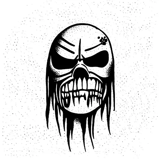 iron maiden tattoo design idea