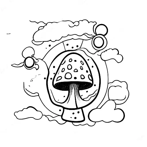 Magic Mushroom tattoo design idea